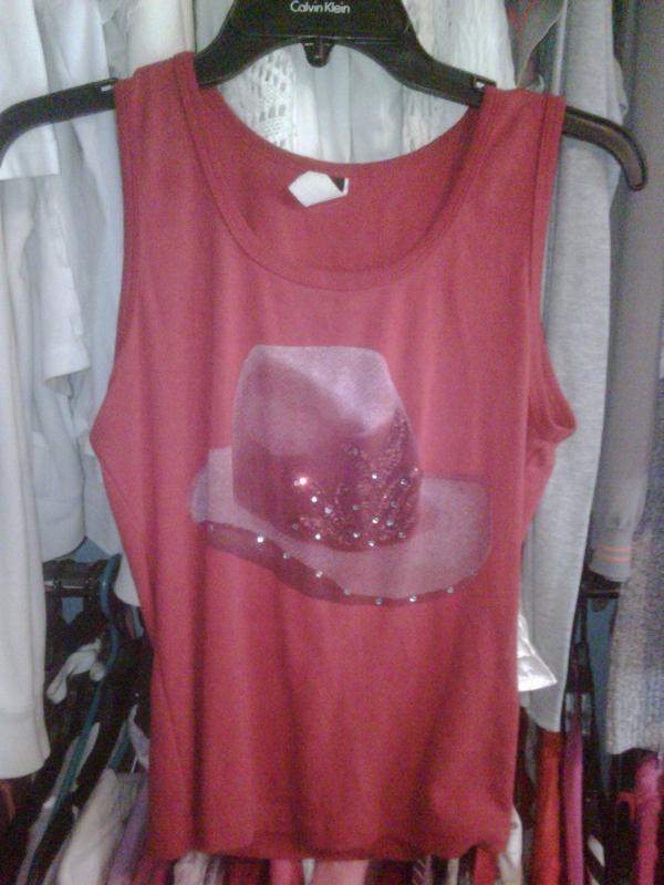 cowboy tank top - used, great condition - $3
